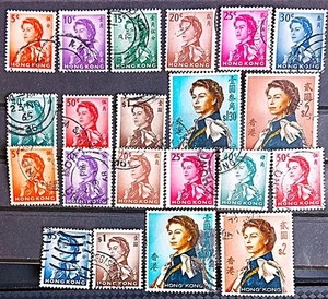 HONGKONG 1962-1968 ENDGÜLTIGE BRIEFMARKEN AUFRECHT/SEITWEG WMKS SAMMLUNG HKC6 - Bild 1 von 2