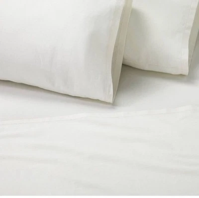 Hearth & Hand with Magnolia Hem Stitch QUEEN Linen Blend Sheet Set Cream NEW!! - Image 1 of 3