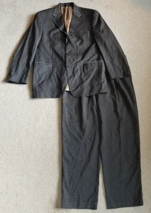 VINTAGE Herren Anzug-BRANDINI-braun kariert 100% Wolle Plissee 3-Knopf-44R 39x30 - Bild 1 von 9