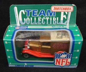Matchbox 1990 NFL Team Collectible 49ERS Delivery Truck White Rose NFL-90-12 - Bild 1 von 5