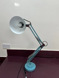 Metal Anglepoise Desk Lamp Blue - Picture 1 of 5