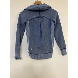 ivivva Pullover Sweatshirt Girls Blue 1/4 Zip Soft Fleece Sweater Active Size 8 - Picture 1 of 7