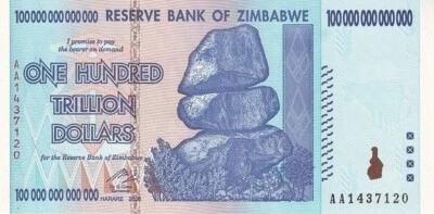 Zimbabwe 100 Trillion Banknote, 2008, P-91, UNC - x 5 PCS (AUTHENTIC GUARANTEED) - Image 1 of 2