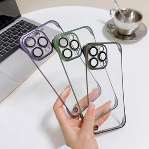 Funda rígida transparente ultra delgada sin marco para teléfono iPhone 15 14 Pro Max 13 Pro - Imagen 1 de 20