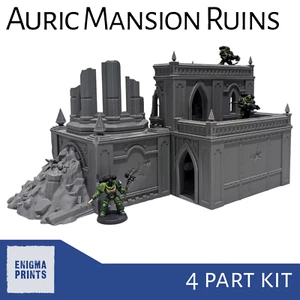 Gothic City Mansion Ruinen #4 - 28 mm Tischplatte Streugelände 3D-Druck - Bild 1 von 8