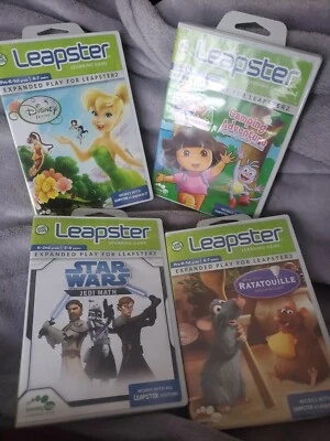 Lot Of 4 Leapster 2 Learning Games Age 4-8 - Leap Frog  Star Wars, Dora, faries - Image 1 of 4