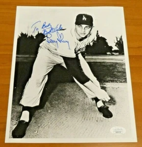 Larry Sherry Signed Vintage Baseball 8x10 Photo with JSA COA - Picture 1 of 3