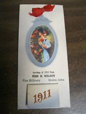 Dexter, Iowa IA ~ MIss. B Wilson Fine Millinery 1911 mini calendar
