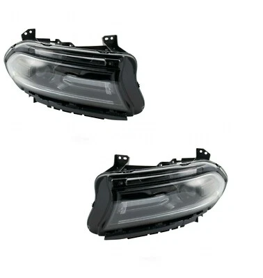 FIT DODGE CHARGER 2018-2021 LEFT RIGHT HALOGEN HEADLIGHTS HEAD LIGHTS LAMPS PAIR - Image 1 of 4