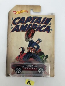 (1) Hot Wheels 2016 Wal-Mart Captain America 2/8 '70 Ford Mustang Mach 1 rot a - Bild 1 von 8