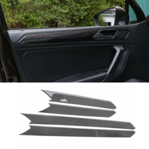 Interior Door Panel Cover Trim For Volkswagen Tiguan 2017-2021 Real Carbon Fiber - Picture 1 of 4