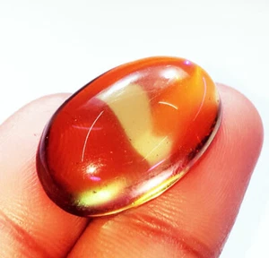Loose Gemstone 24.85 Ct Australian Black & Golden Synthetic Opal Certified Gem - Picture 1 of 5