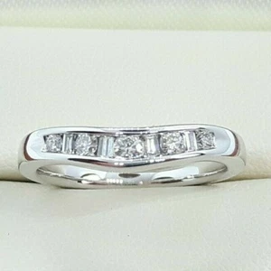18ct White Gold 0.20ct Diamond Channel set Ring, Round and Baguette cut Diamonds - Picture 1 of 8