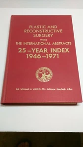 PLASTIC AND RECONSTRUCTIVE SURGERY 25-YEAR INDEX 1946-1971 - Picture 1 of 6