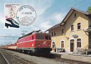 LIECHTENSTEIN 1988 TWO FIRST DAY COVERS, EUROPA ON MAXI CARDS - Picture 1 of 4