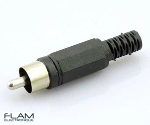Connecteur prise Audio / Video RCA MALE à souder / connector plug to solder - Foto 1 di 4