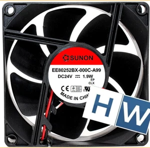 New SUNON EE80252BX-000C-A99 24V 8025 1.9W 8CM Cooling Fan - Picture 1 of 4