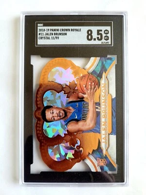 2018-19 PANINI CROWN CRYSTAL JALEN BRUNSON RC! 11/99! 1/1! SGC 8.5! JERSEY #! - Image 1 of 3