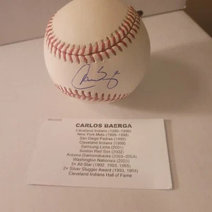 2021 Tristar Diamond Stars Carlos Baerga Autograph Signed Official MLB Baseball - Bild 1 von 3