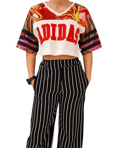 Camiseta corta adidas Originals X Rita Ora S23576 estampado de dragón talla 38 con NUEVO - Imagen 1 de 7