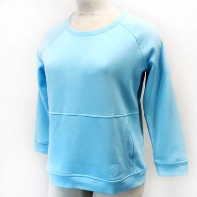 Moletom de lã TALBOTS Plus bolsos azuis PULÔVER top 0X serve GG - Imagem 1 de 4