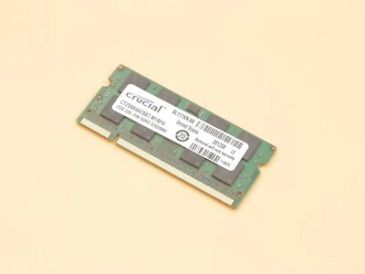 Crucial 4GB 2x2GB SODIMM 667MHz PC2-5300 DDR2 Laptop Memory (CT25664AC667) - Image 1 of 3