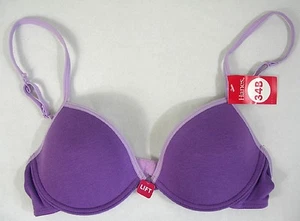 Hanes Cotton Bra Underwire Demi Lift Cup Racer Back Royal Lilac 119716  - Picture 1 of 1