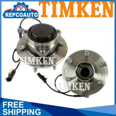 TIMKEN Front Wheel Bearing Hubs Pair For Chevy Silverado 1500 Tahoe GMC Sierra Foto 1 de 4