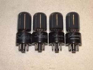 4 x 6V6gt Hyytron/Silvertone Tubes *Smoked Glass*Very Strong Matched Quad *#4 - Picture 1 of 4