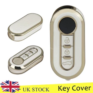 TPU Car Key Fob Case Cover 3 Button For Fiat 500 Panda Punto Bravo Stilo Lancia - Picture 1 of 11
