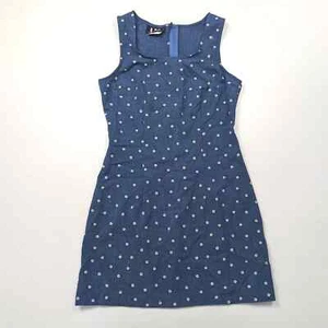 Vintage I.N. San Francisco Minikleid Damen Größe XS 90er blau Gänseblümchen Teen - Bild 1 von 4