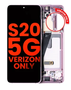 OLED Assembly With Frame Compatible For Samsung Galaxy S20 5G (Cloud Pink) - Picture 1 of 1
