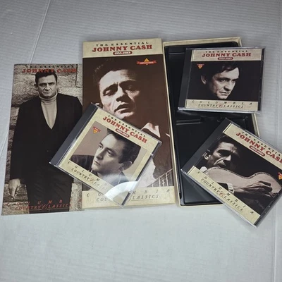 The Essential Johnny Cash 1955-1983," a 3-cassette box set, Excellent Condition Foto 1 de 4