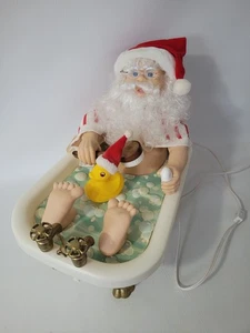 Vtg Telco Rub-A-Dub Bathtub Santa Christmas Motion-ettes Sound Display 1995 - Picture 1 of 20