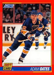 1991-92 Score Hot Cards #6 Adam Oates - Picture 1 of 2