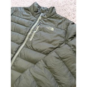 The North Face Puffer Jacket 550 Fill Goose Down Lightweight Olive Green - Picture 1 of 22