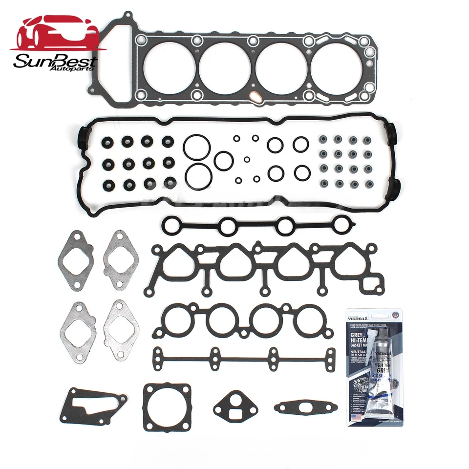 Graphite Head Gasket Set w/ RTV Silicone For 93-01 NISSAN ALTIMA 2.4L DOHC 16V Foto 1 de 3