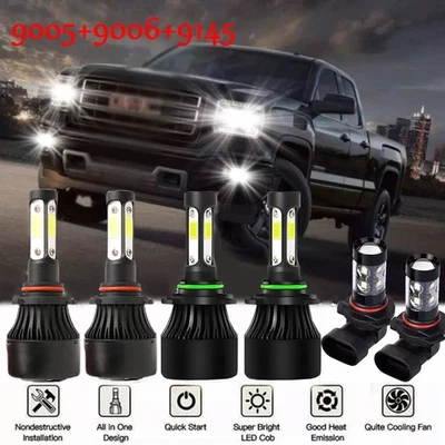 Combo faros LED antiniebla para GMC Sierra 1500 3500 - 2003 2004 2005 2006 Foto 1 de 4