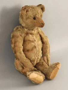 c1925 Antique German STEIFF 15in Mohair Teddy Bear w/ Shoe-Button Eyes - Photo 1/10