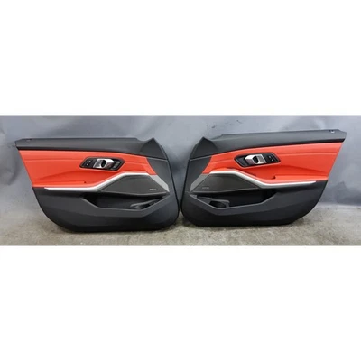 Par de paneles de tarjetas de puerta interior delantera roja Fiona 19-25 BMW G80 M3 G20 serie 3 OEM Foto 1 de 4