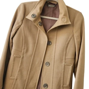 Max & Co Active Camel Fitted Jacket Coat Y2K Early 2000 Size 4 Wool/Poly Blend - Picture 1 of 7