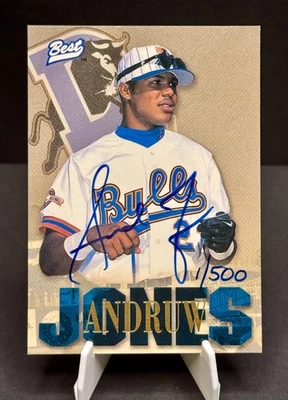 1996 Best Minor League Andruw Jones Auto 1/500  Beige  JSCA - Image 1 of 3