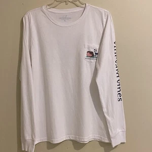 Vineyard Vines Shirt Mens Size XL White Soccer Logo Whale Pocket Tee Cotton - Picture 1 of 10