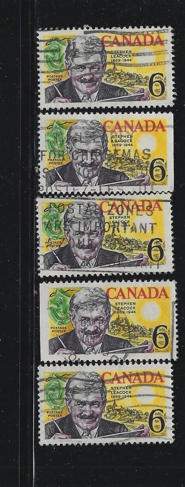 Canada 1969 Error CLeacok Tail on the Six (5)   #504i - Image 1 of 1