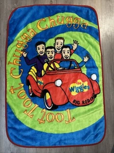 The Wiggles Blanket Plush Fleece Throw Big Red Car Toot Chugga Original Vintage - Picture 1 of 8
