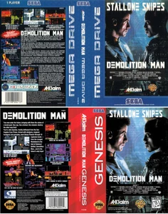 - Demolition Man Mega Drive PAL & NTSC Box Art Case Cover Only - Picture 1 of 3