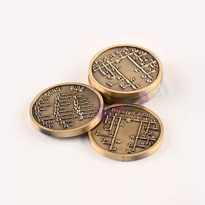 Key CW training coin Morse code training coin Novice amateur radio 1Pc - Image 1 of 4