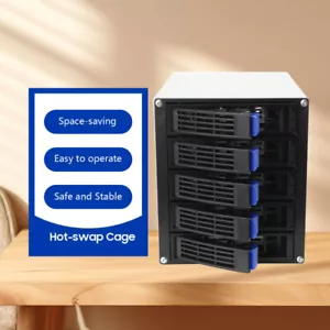 Hot Swap Cage 5-Bay 3 x 5.25" Drive Bays 5x SATA 3.5"/2.5"Sas HDD 220x130x150mm - Picture 1 of 18
