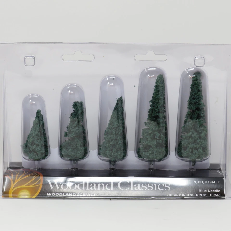 Woodland Classics 3566 Blue Needle Trees 2" - 3 1/2" Scenery N HO O Scale - Image 1 of 1