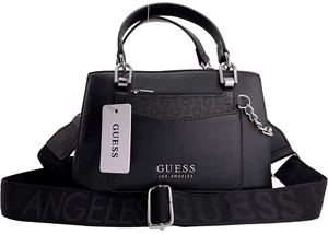 GUESS ESPOIR LOGO SATCHEL & CROSSBODY BAG HANDBAG Black • AUTHENTIC New BNWT - Picture 1 of 22